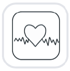 A heart with an ecg line on it.